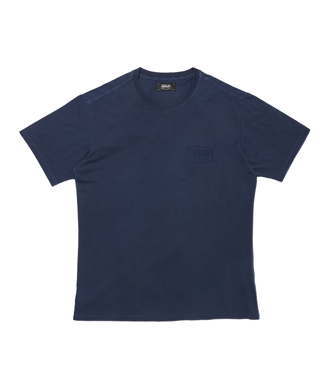 REPLAY MOTORCYCLE ガーメントダイ ロゴプリントTシャツ 詳細画像 インデイゴ 1